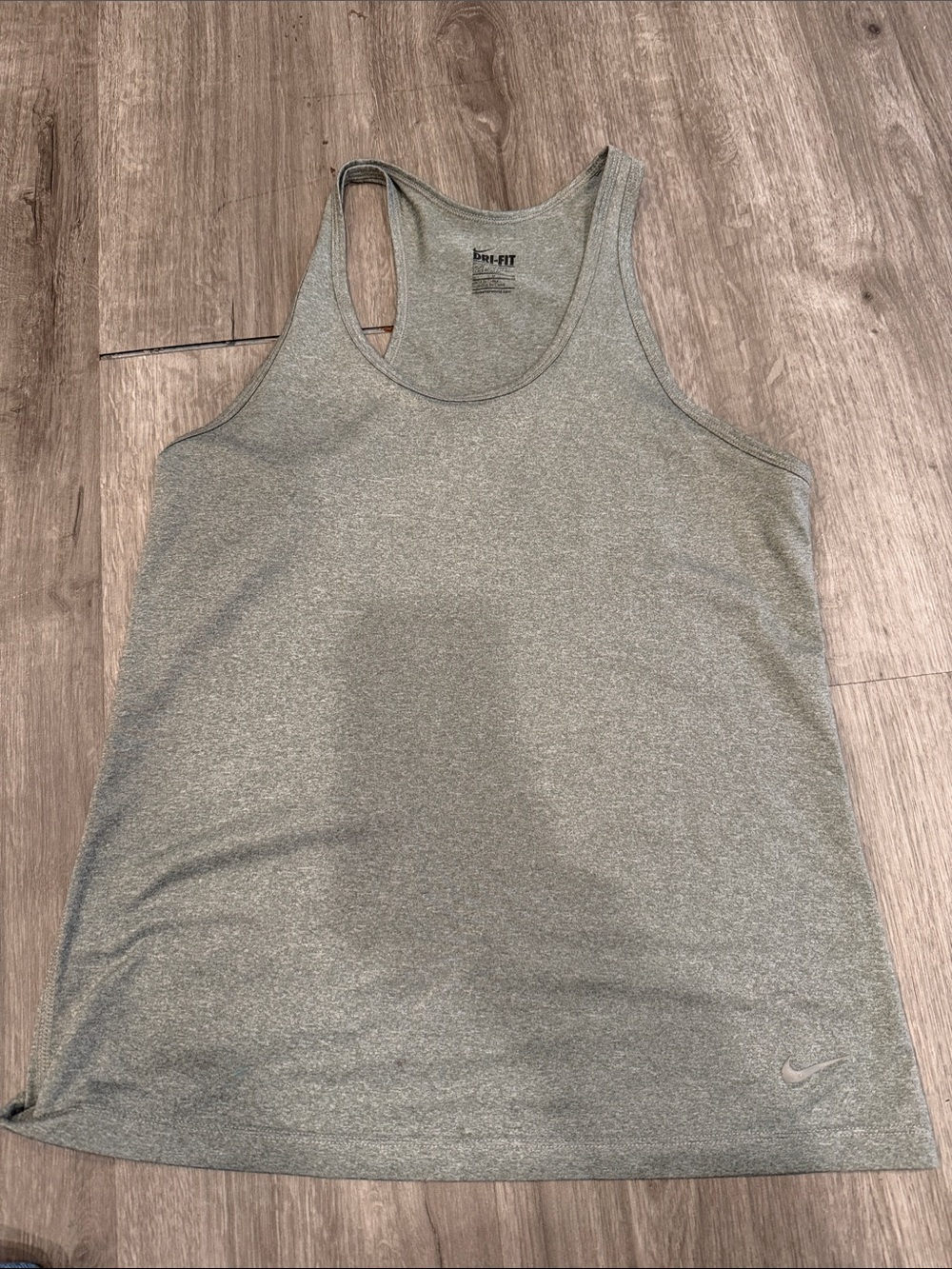 Nike Heather Gray Dri-FIT Racerback Tank